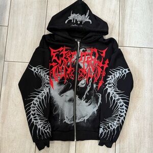 Eternal artwear Love heartagram zip up